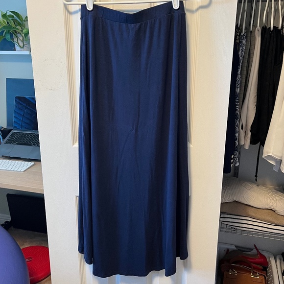 Navy Wrap Skirt - Picture 4 of 4